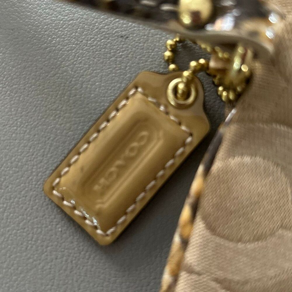 Coach Madison Op Art C Python Embossed Wristlet - image 3
